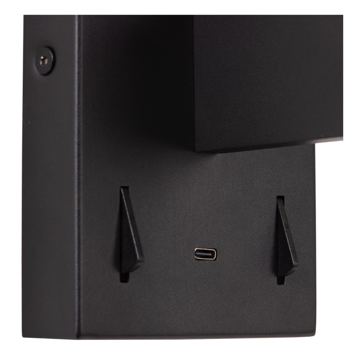 Lucide 68210/09/30 FINAN - Kinkiet - LED - 2700K - Z portem ładowania USB - Czarny