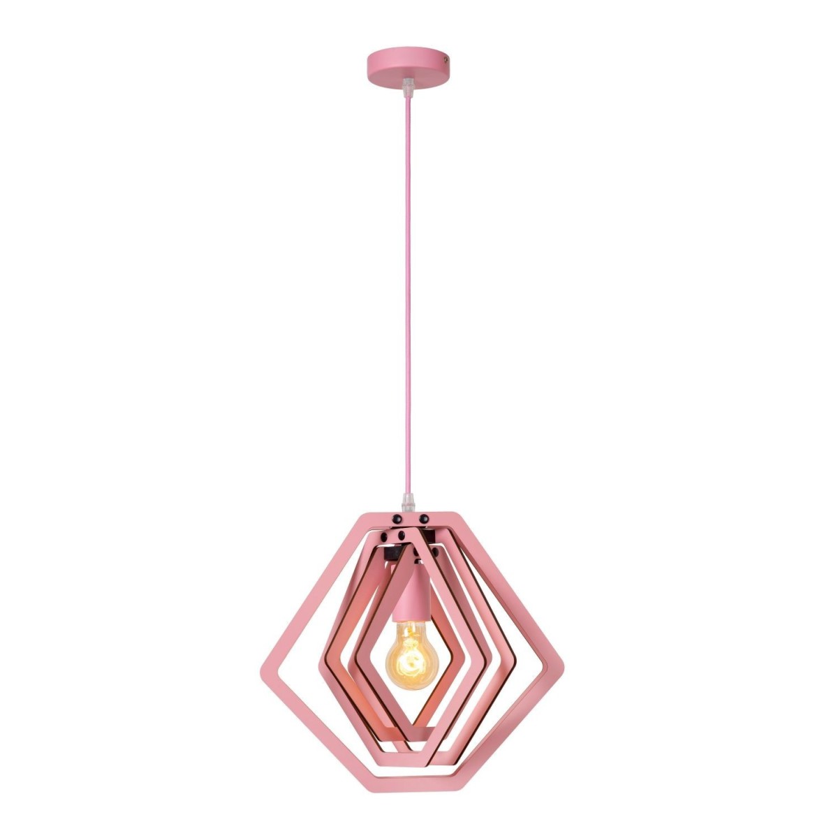 Lucide 77489/01/66 MAURO - Lampa wisząca Children - 1xE27 - Różowa