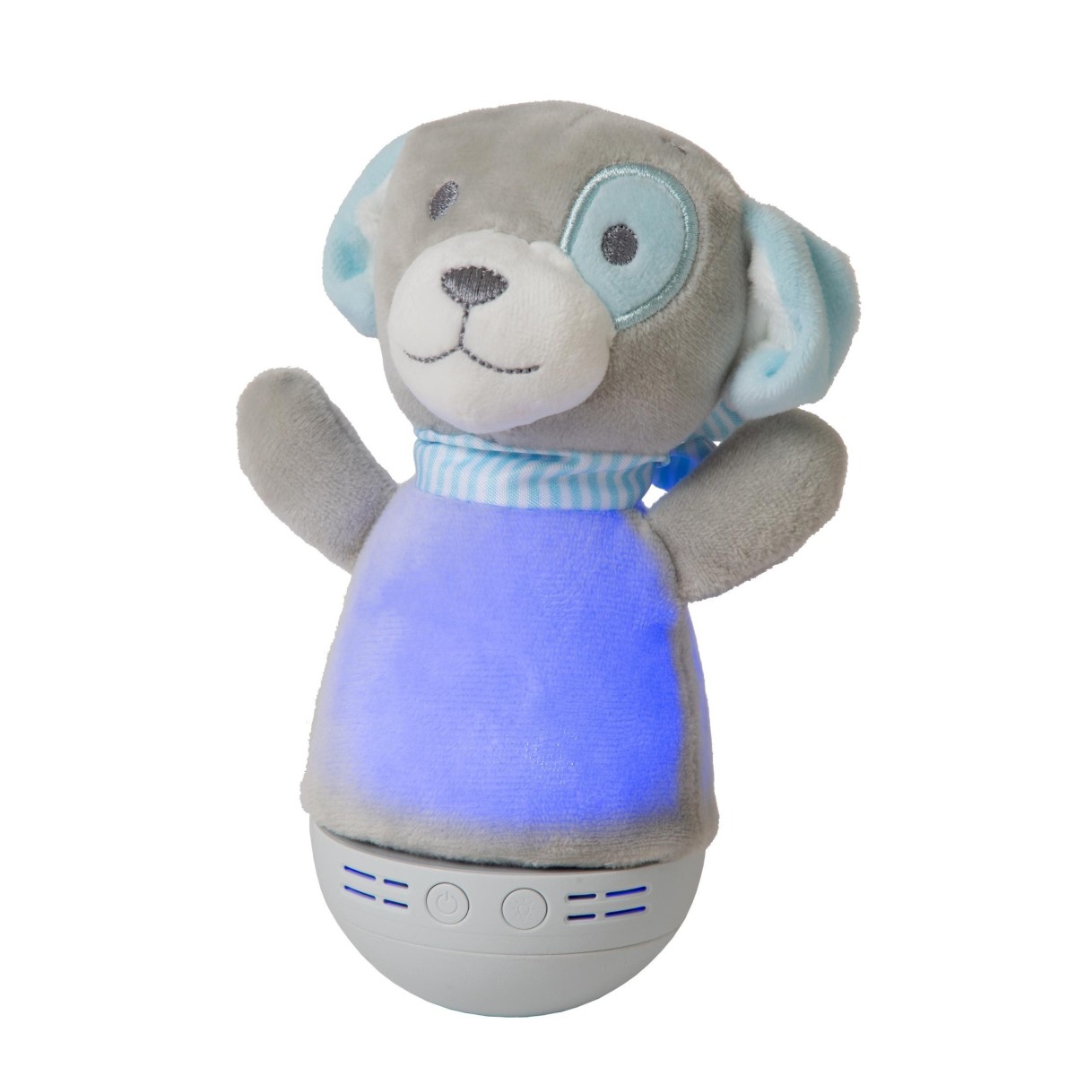 Lucide 77500/01/36 DOLLY - Lampa stołowa dziecięca - Baterie - LED - 1x3W 2700K - Z funkcją muzyki - Szara