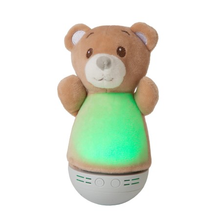 Lucide 77500/01/43 DOLLY - Lampa stołowa dziecięca - na baterie - LED - 1x3W 2700K - z funkcją muzyki - brązowa