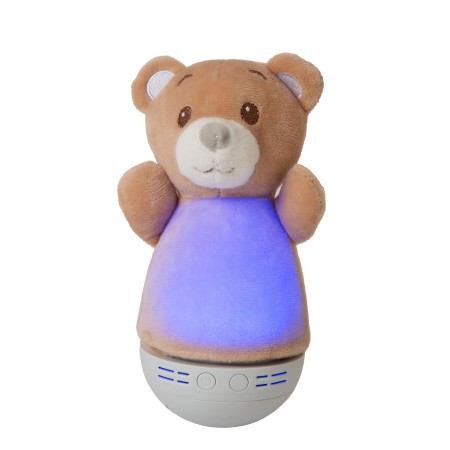 Lucide 77500/01/43 DOLLY - Lampa stołowa dziecięca - na baterie - LED - 1x3W 2700K - z funkcją muzyki - brązowa