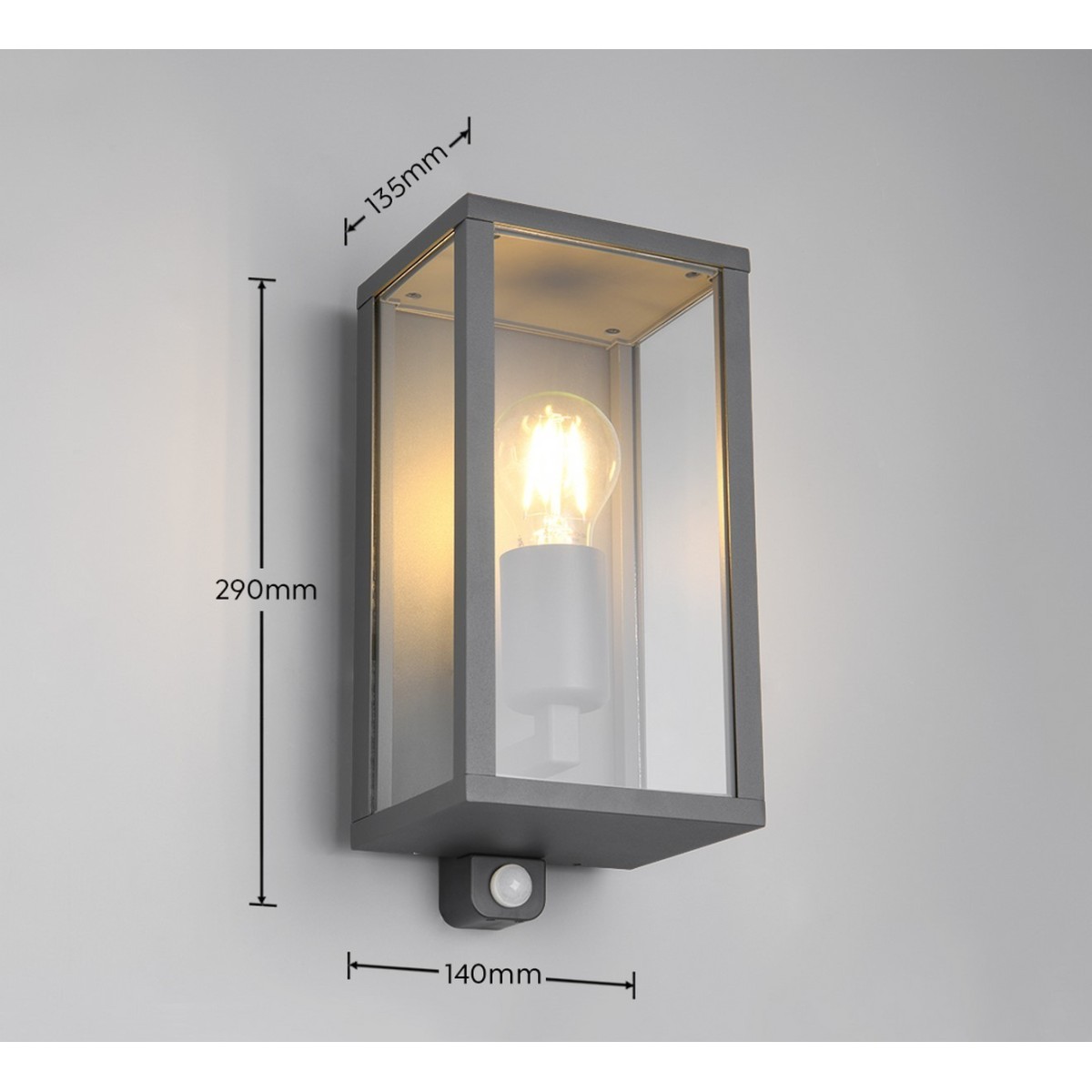 Kinkiet ogrodowy Trio GARONNE - CZUJNIK RUCHU 201869142