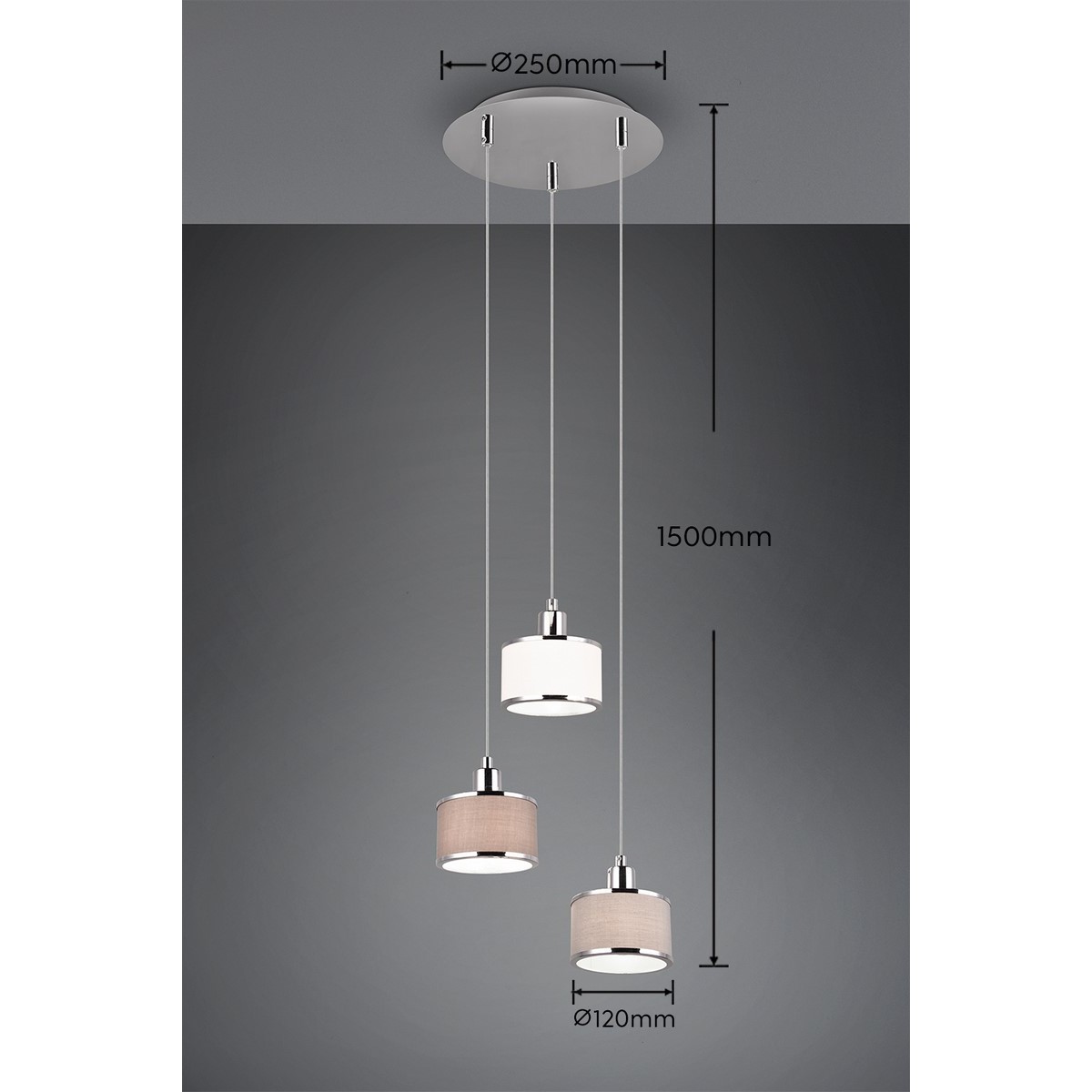 Nowoczesna lampa wisząca Trio KAPRUN 311630306