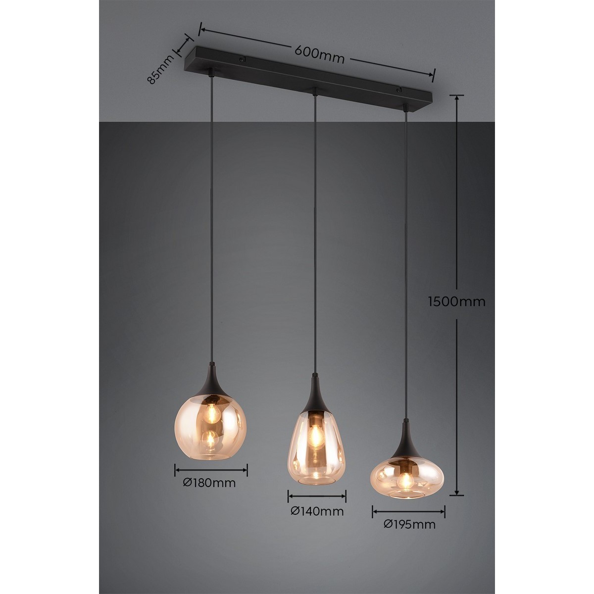 Nowoczesna lampa wisząca Trio LUMINA 317000313