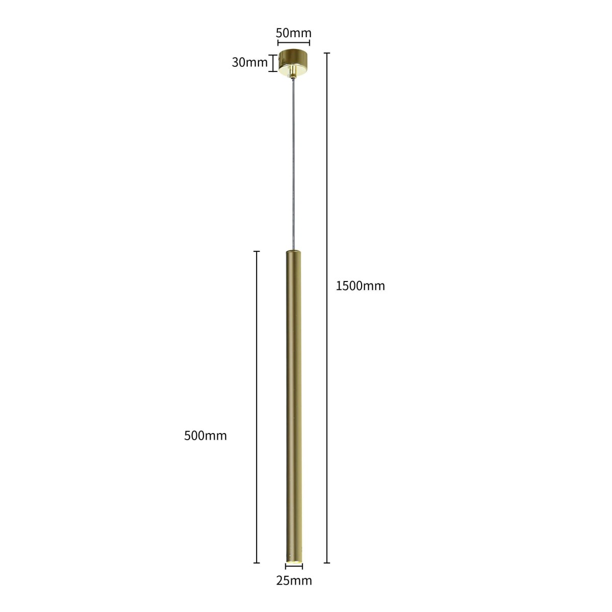 Light Prestige Lungo 1 złota lampa wisząca LP-894/1P GD