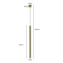 Light Prestige Lungo 1 złota lampa wisząca LP-894/1P GD