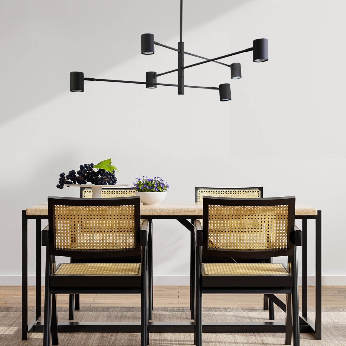 Light Prestige Snow 6 wiszący czarny LP-731/6P BK