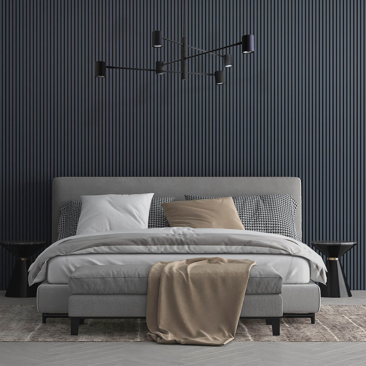 Light Prestige Snow 6 wiszący czarny LP-731/6P BK