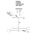 Light Prestige Dorado 4 wisząca czarna LP-002/4P BK