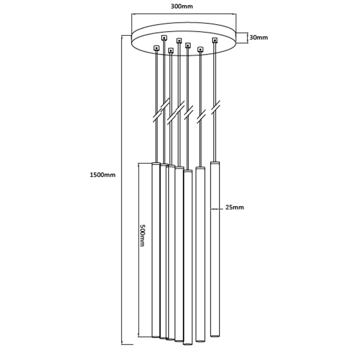 Light Prestige Lungo 7 złota lampa wisząca LP-894/7P GD