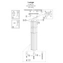 Light Prestige Lungo 7 złota lampa wisząca LP-894/7P GD