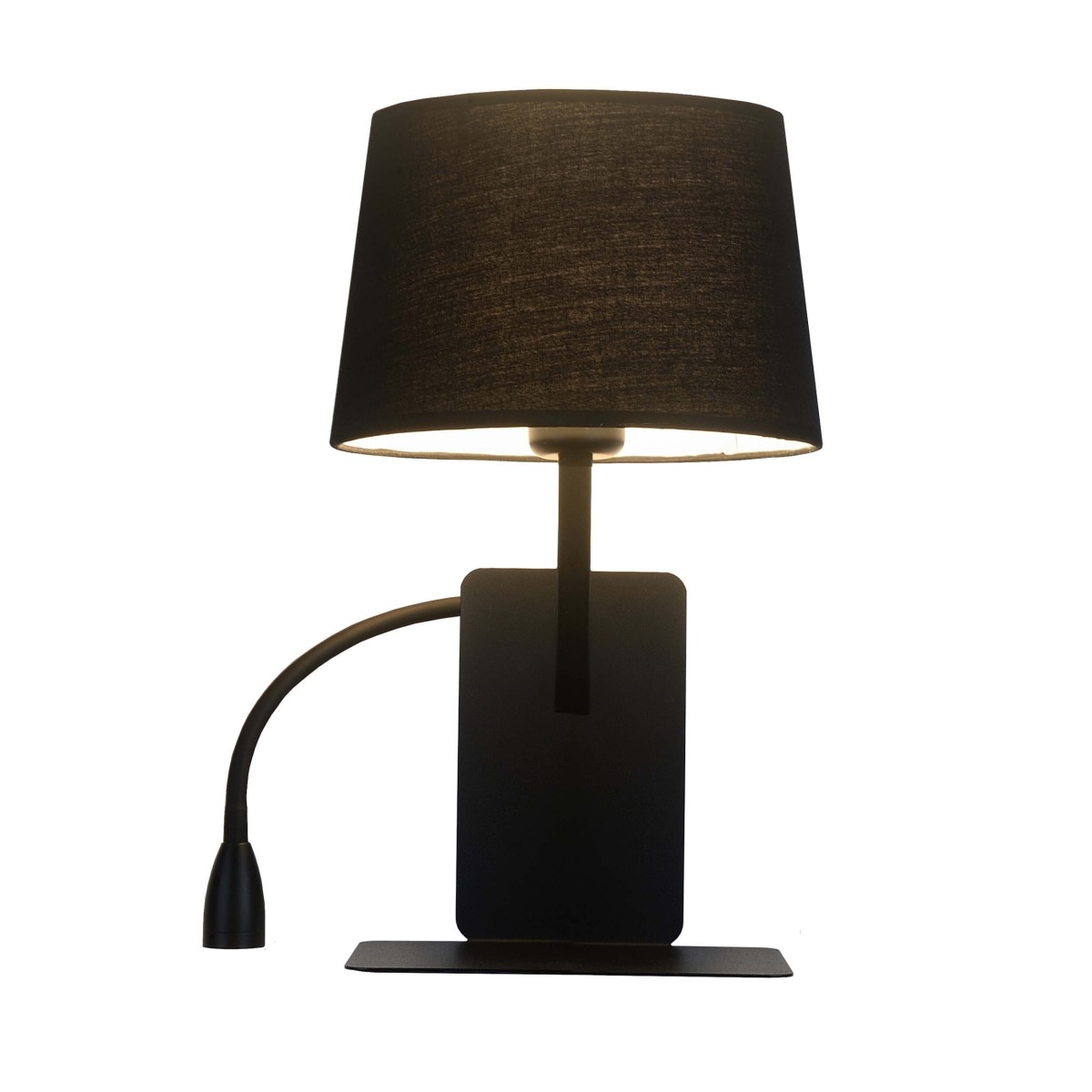 Light Prestige Dakota kinkiet z polka czarny - lewy LP-2121/1W L BK