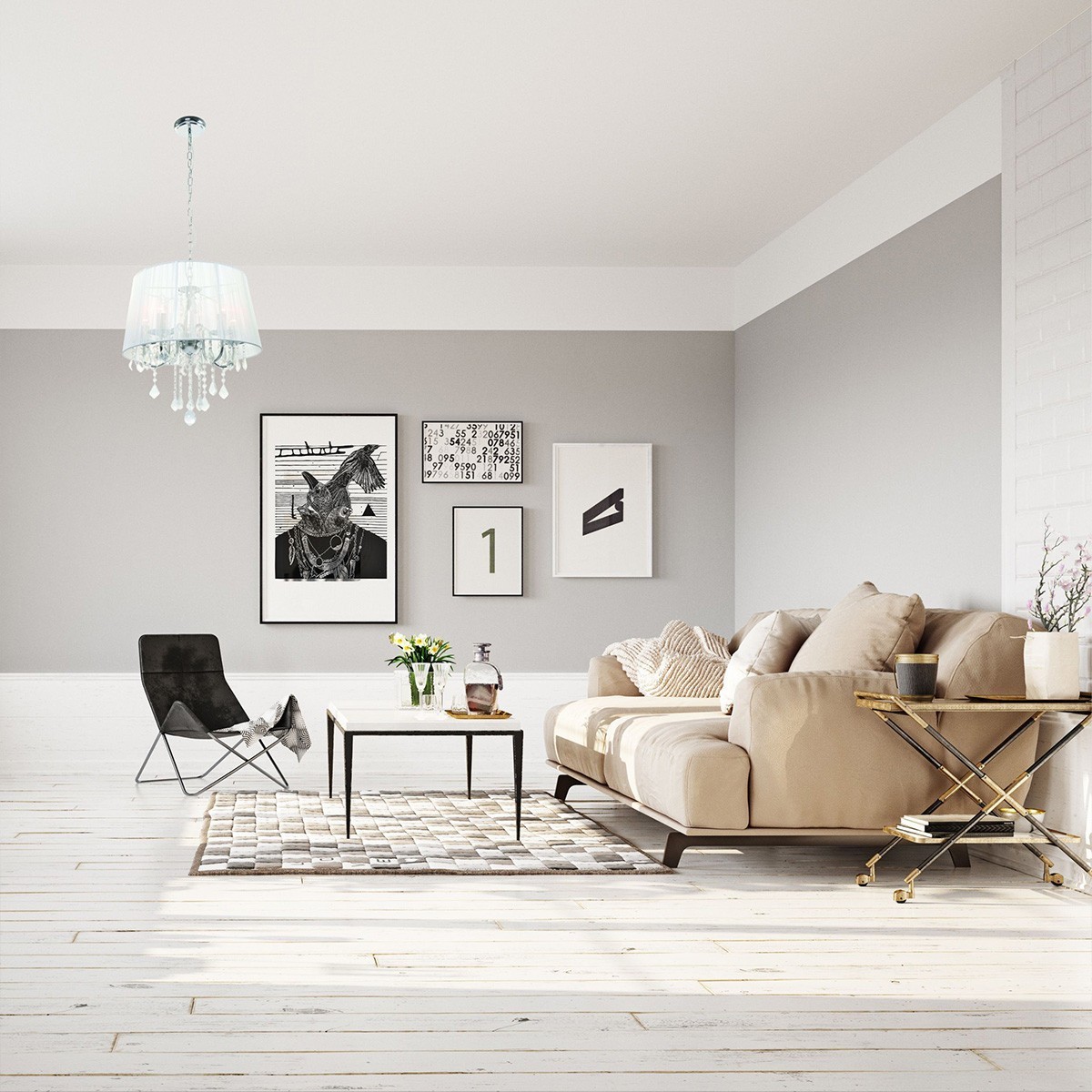 Light Prestige Mona 5 wisząca srebrna LP-5005/5P srebrna