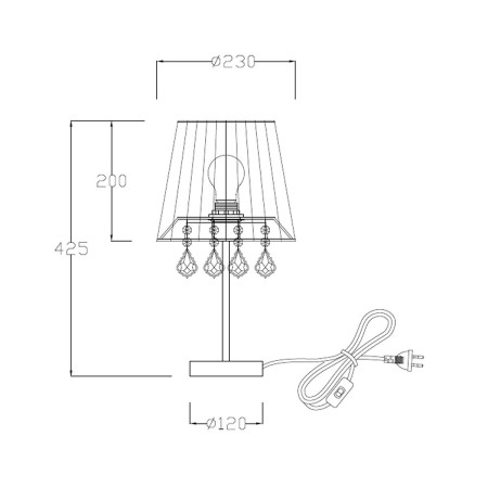 Light Prestige Mona biurkowa srebrna mała LP-5005/1TS srebrna