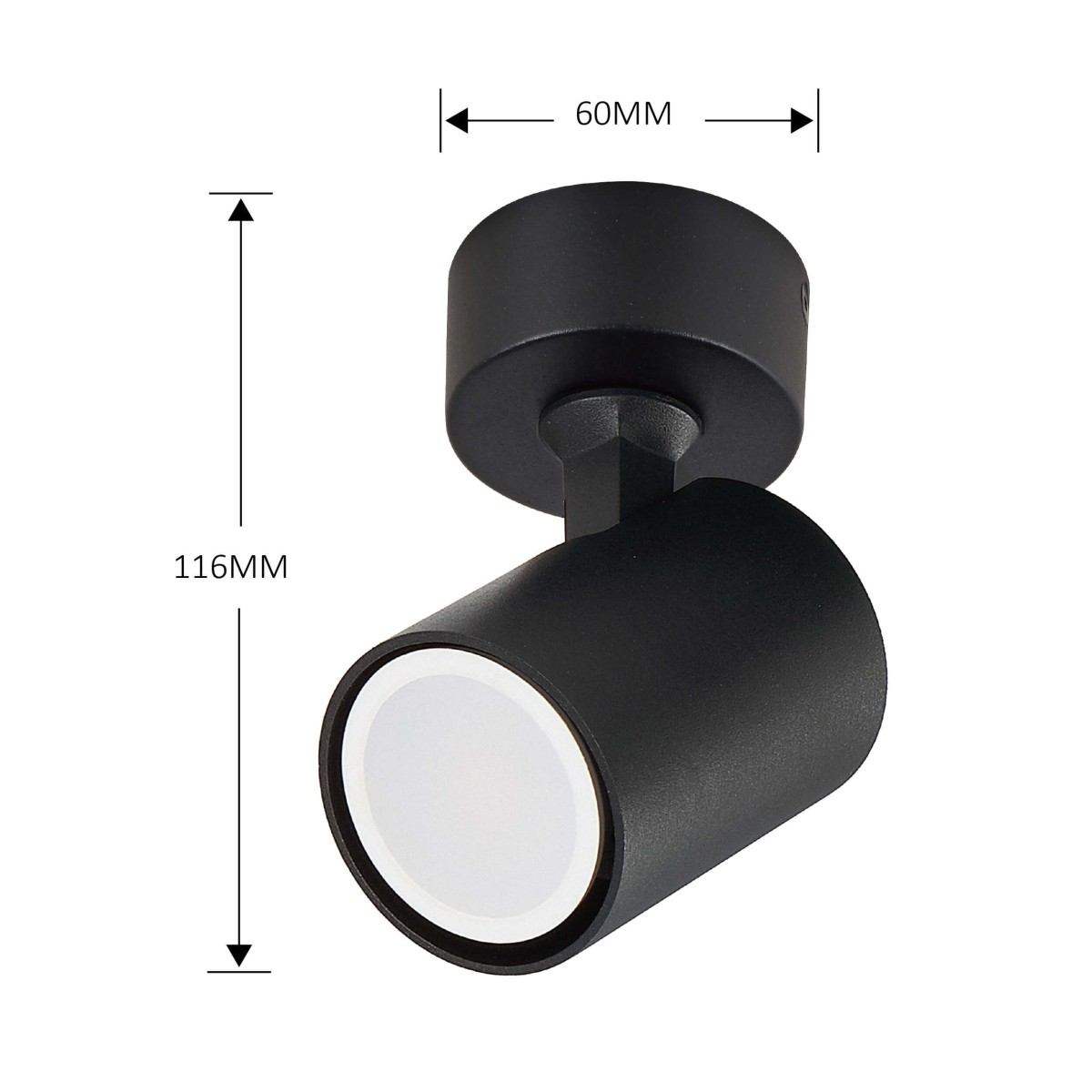 Light Prestige Snow 1 spot czarny LP-731/1W BK