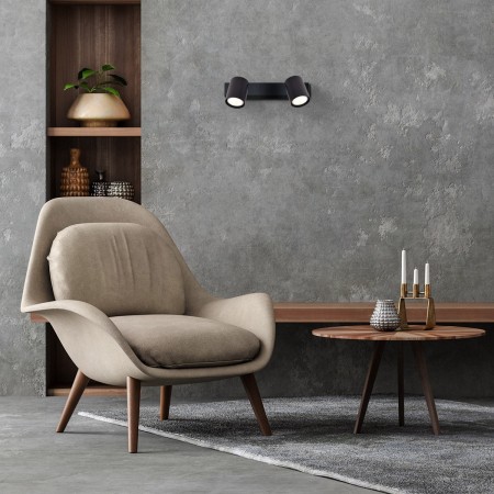 Light Prestige Snow 2 spot czarny LP-731/2W BK