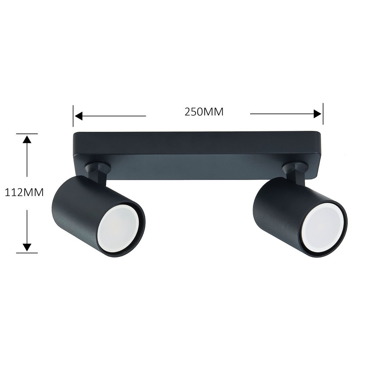 Light Prestige Snow 2 spot czarny LP-731/2W BK