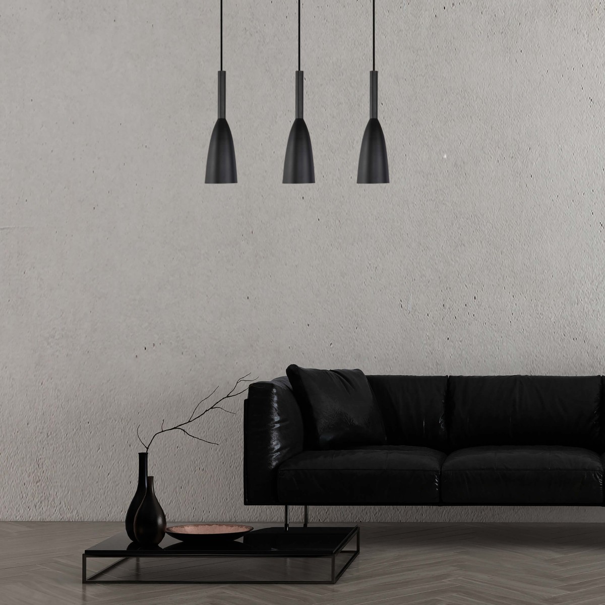 Light Prestige Solin 3 wisząca linia czarna LP-181/3L BK