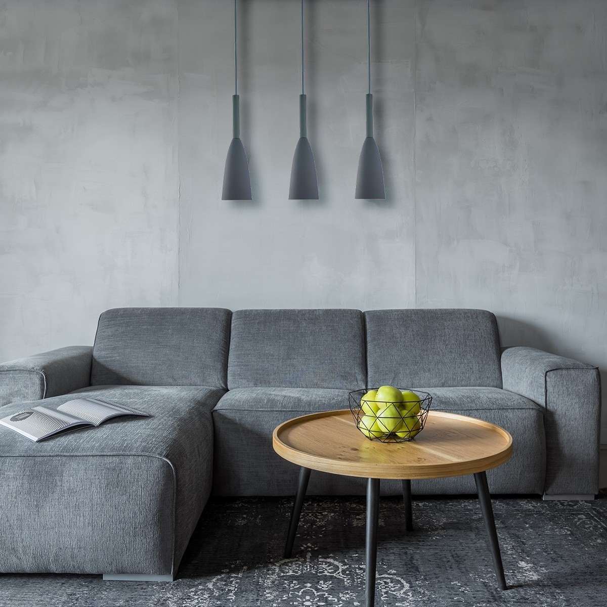 Light Prestige Solin 3 wisząca linia szara LP-181/3L GR