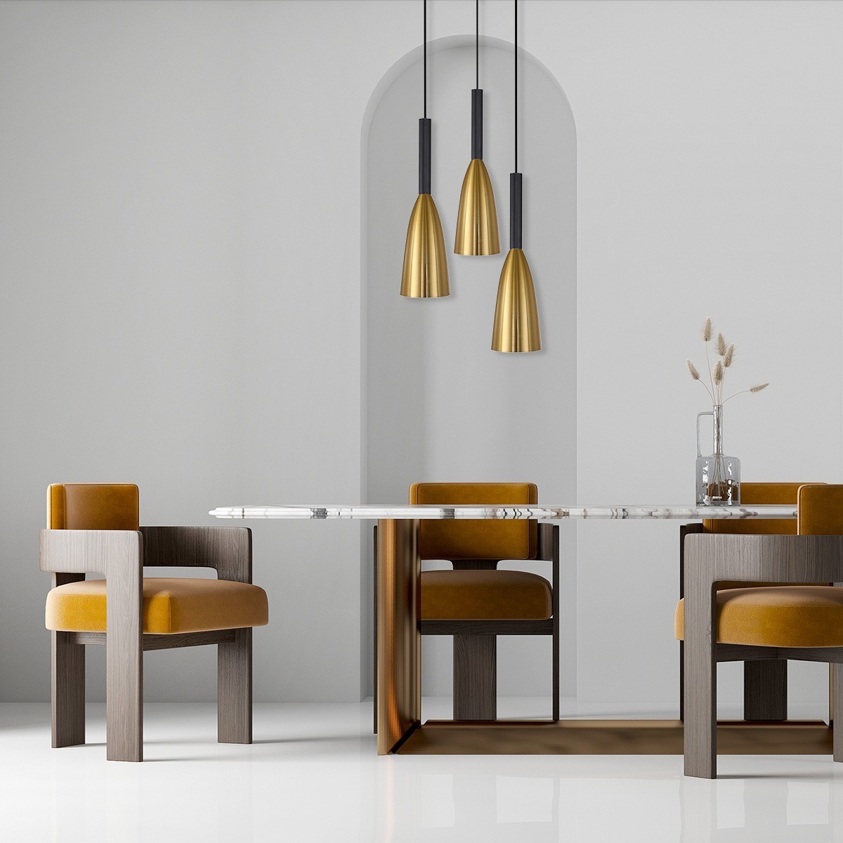 Light Prestige Solin 3 wisząca talerz złota LP-181/3P GD