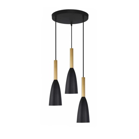 Light Prestige Solin 3 wisząca talerz czarny/złoty LP-181/3P BK/GD