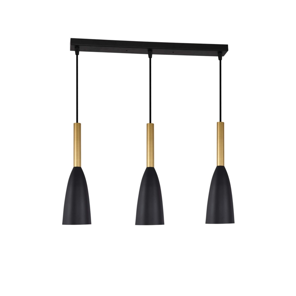 Light Prestige Solin 3 wisząca linia czarny/złoty LP-181/3L BK/GD
