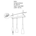 Light Prestige Solin 3 wisząca linia czarny/złoty LP-181/3L BK/GD