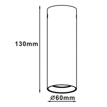 Light Prestige Manacor oczko czarne/biały 13cm LP-232/1D - 130 BK/WH