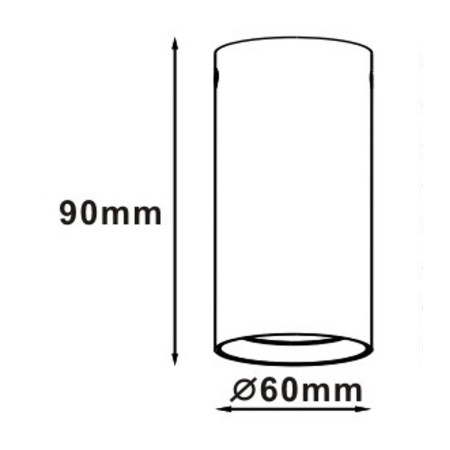 Light Prestige Manacor oczko czarne/biały 9cm LP-232/1D - 90 BK/WH
