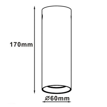 Light Prestige Manacor oczko czarne/złoty 17cm LP-232/1D - 170 BK/GD
