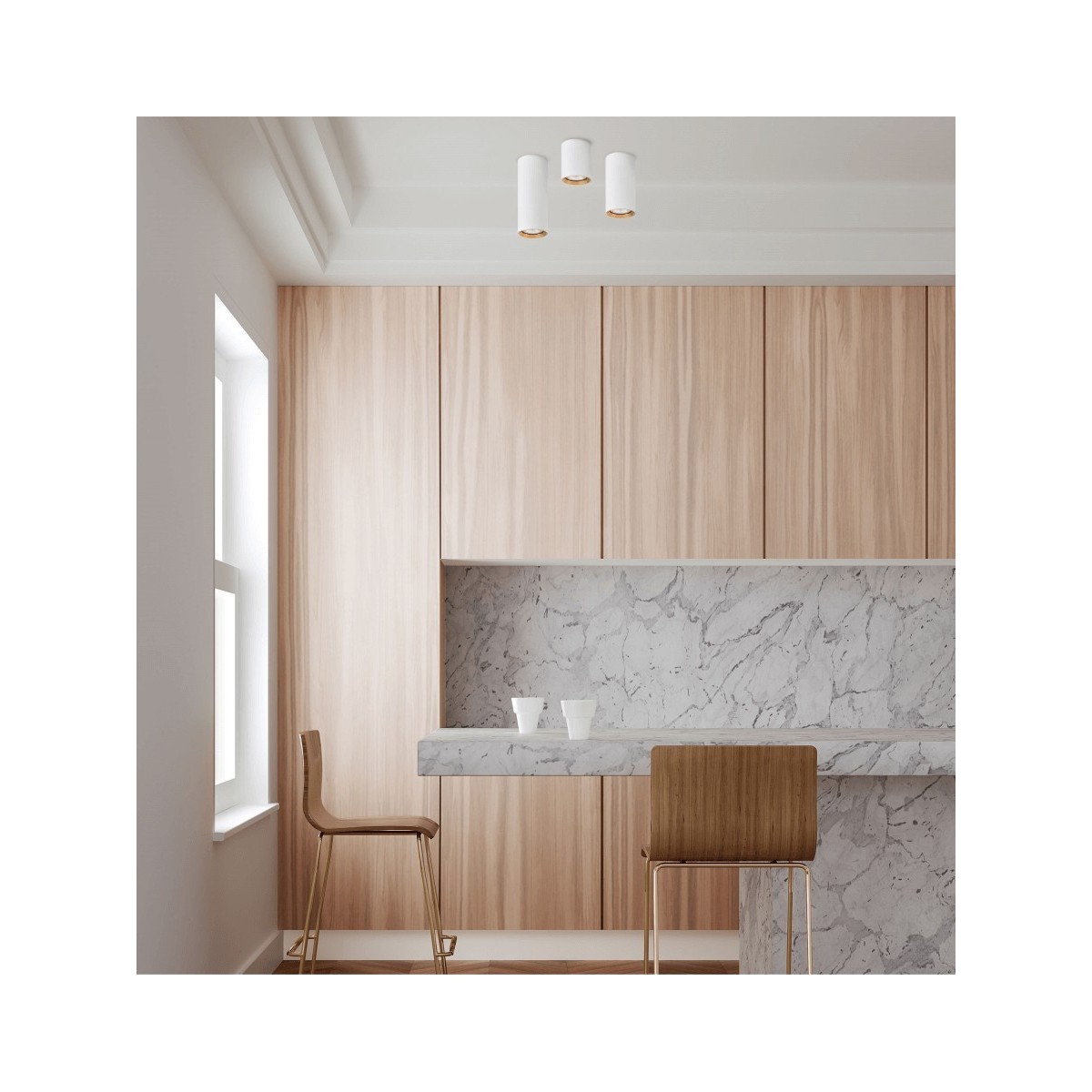 Light Prestige Manacor oczko białe/złoty 9cm LP-232/1D - 90 WH/GD