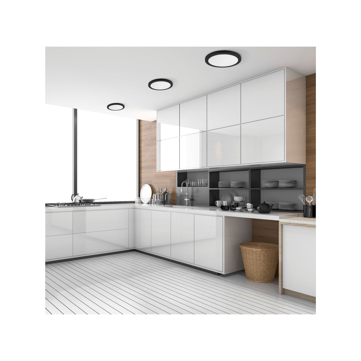 Light Prestige York plafon 2 w 1 4000K czarny LP-330/1C 4BK