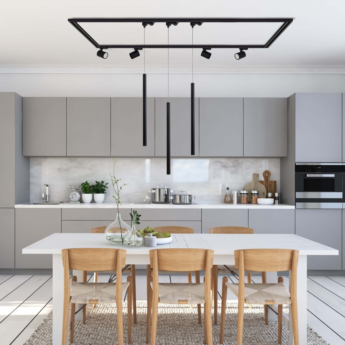 Light Prestige Lungo 1 czarna wisząca do szynoprzewodu 3F LP-894/1P BK 3F