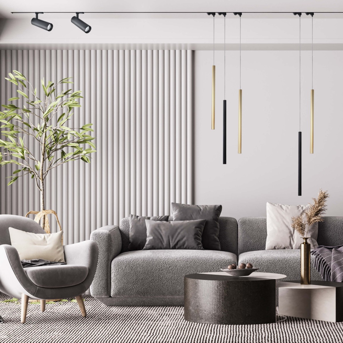 Light Prestige Lungo 1 złota wisząca do szynoprzewodu 3F LP-894/1P GD 3F