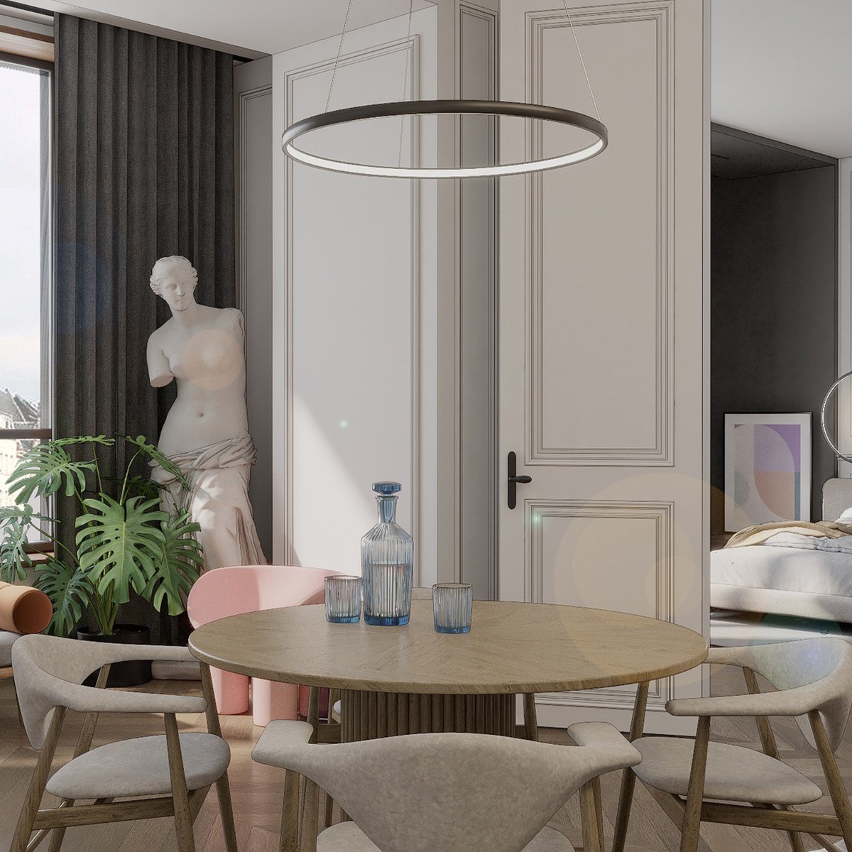 Light Prestige Midway wisząca mała czarna Triangle LP-033/1P S BK Triangle