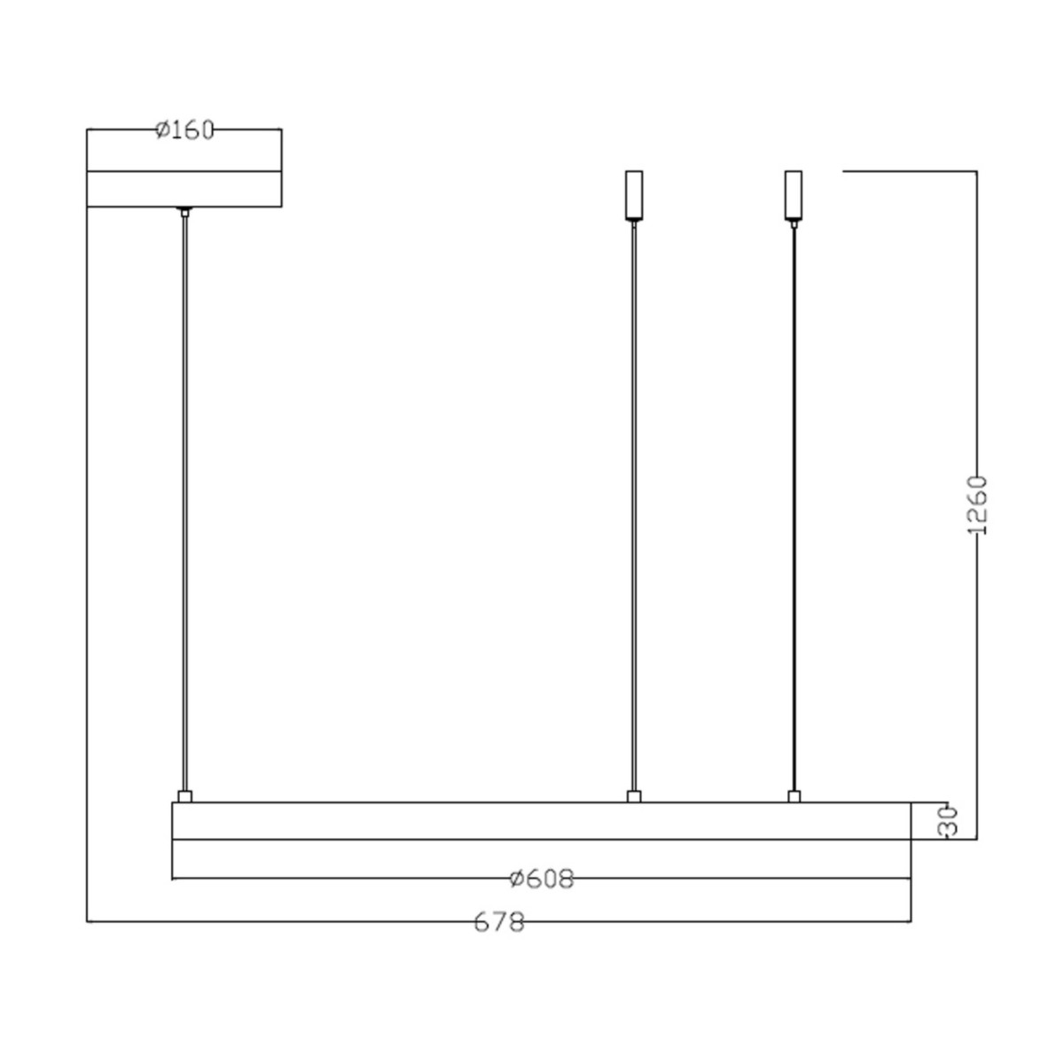 Light Prestige Midway wisząca mała złota LP-033/1P S GD