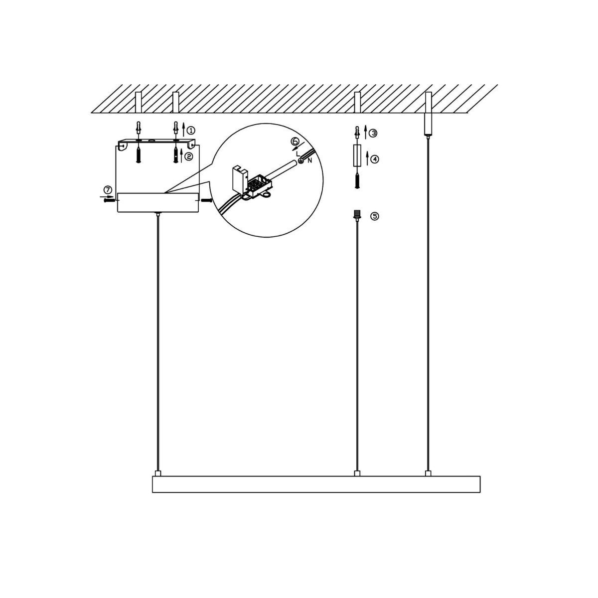 Light Prestige Midway wisząca mała złota LP-033/1P S GD