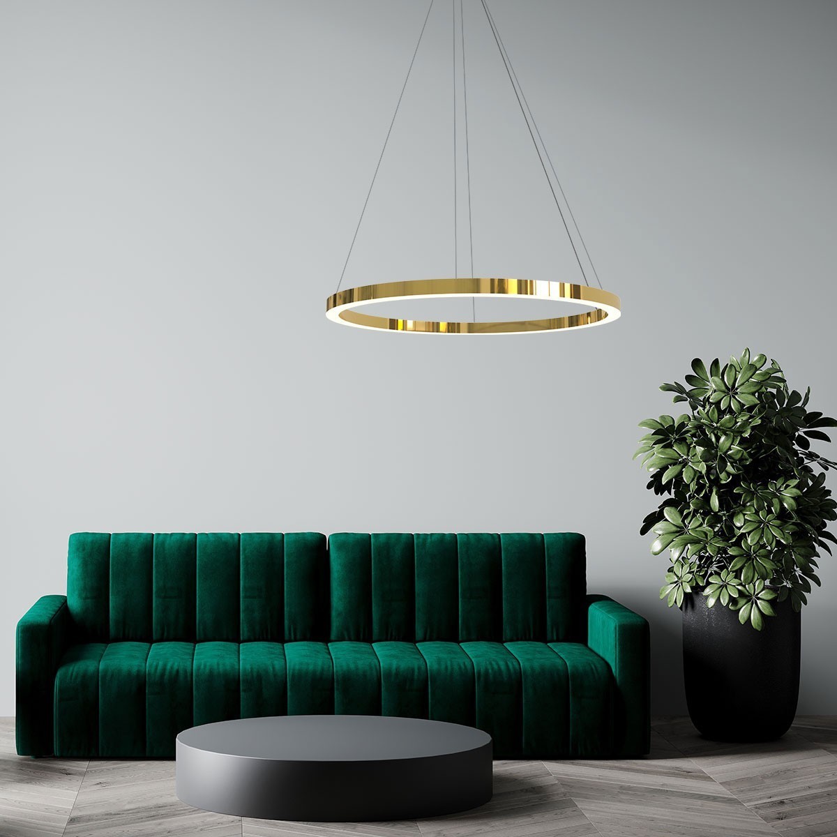 Light Prestige Midway wisząca duża złota shiny LP-033/1P L GD Shiny