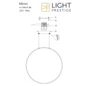 Light Prestige Mirror wisząca duża czarna LP-999/1P L BK