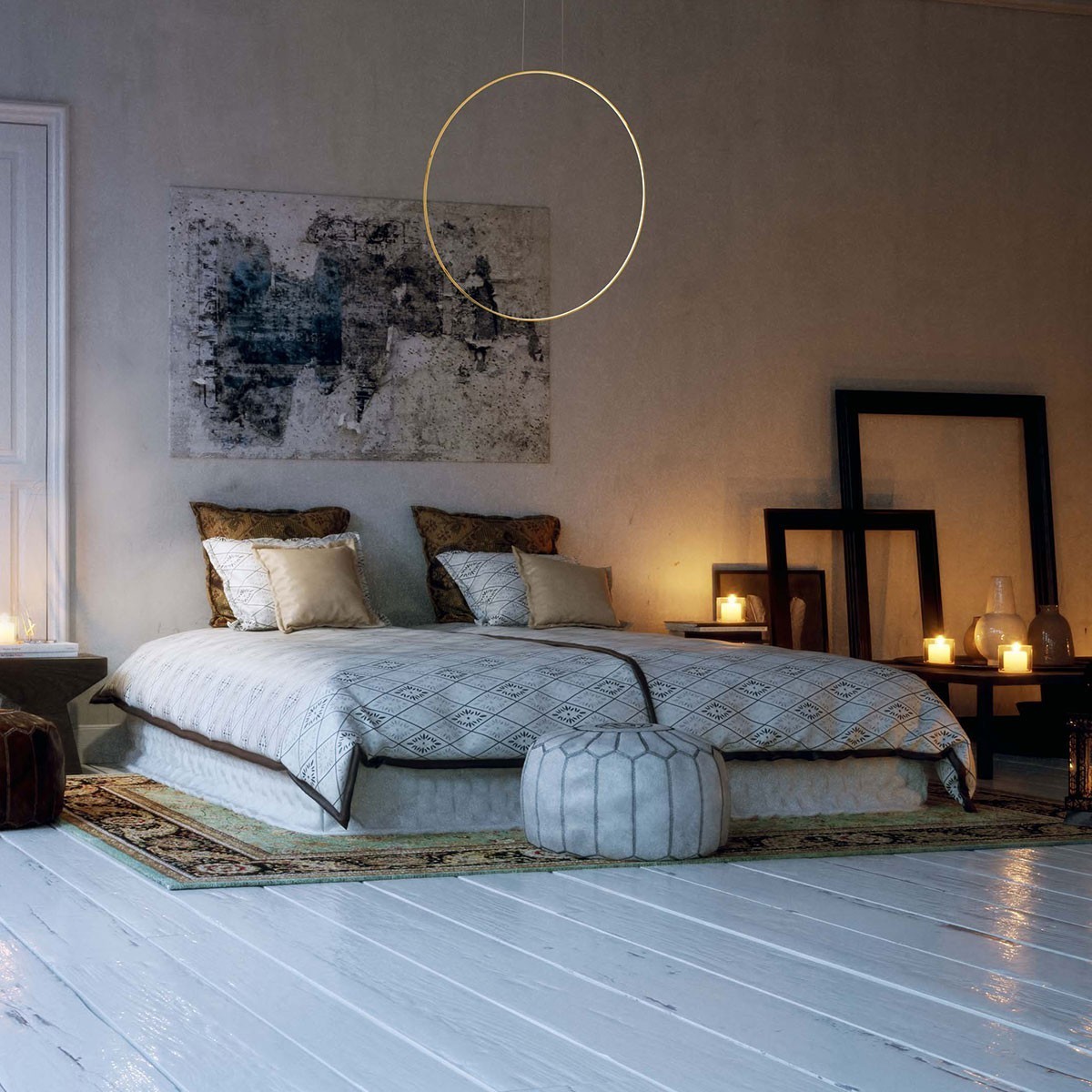 Light Prestige Mirror wisząca mała złota LP-999/1P S GD