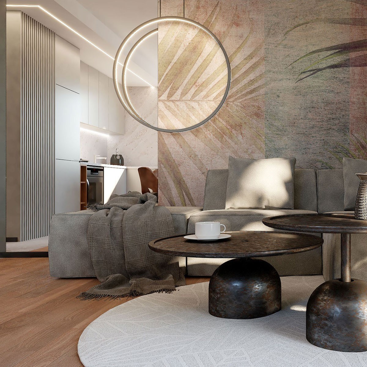 Light Prestige Mirror wisząca mała złota LP-999/1P S GD