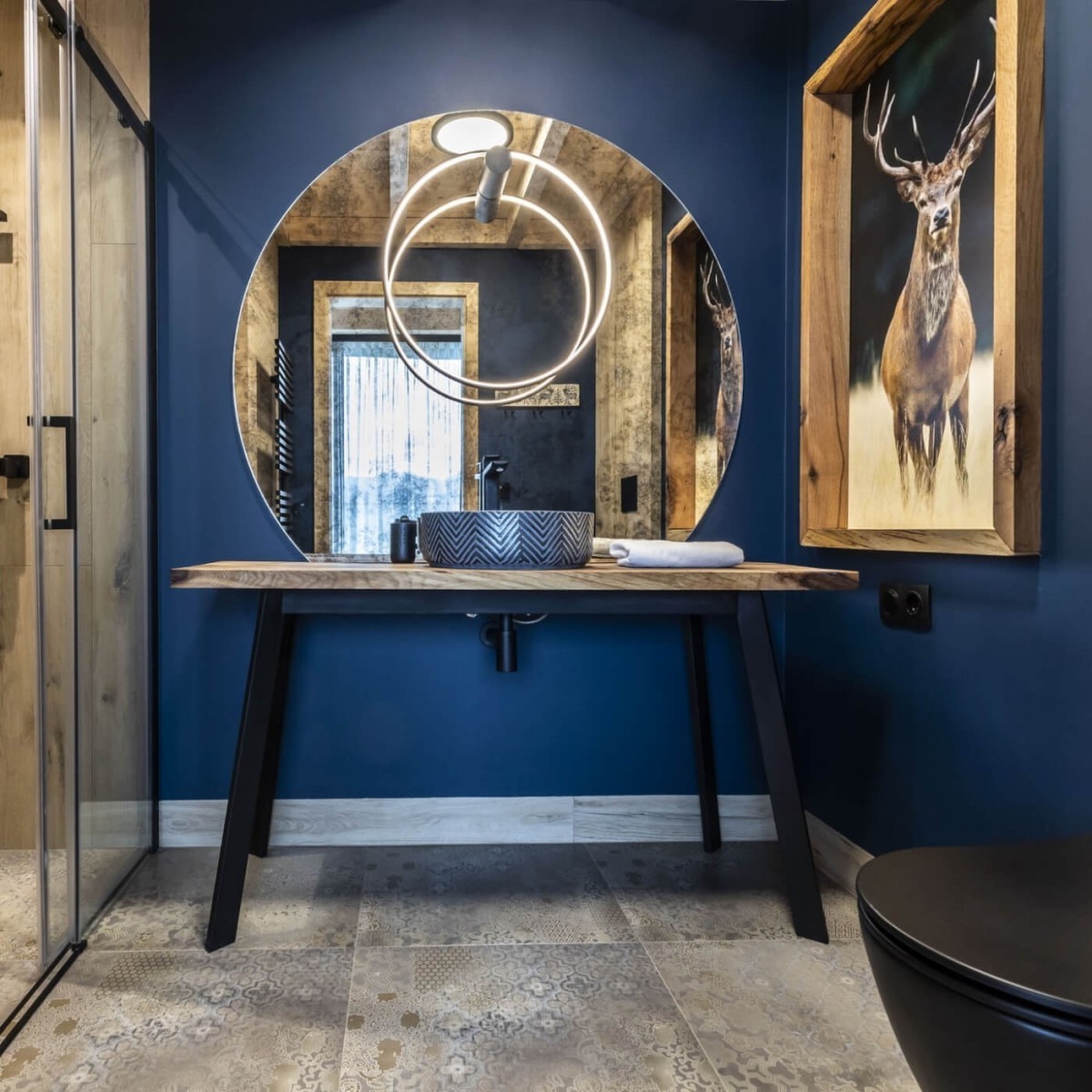 Light Prestige Mirror kinkiet mały czarny LP-999/1W S BK