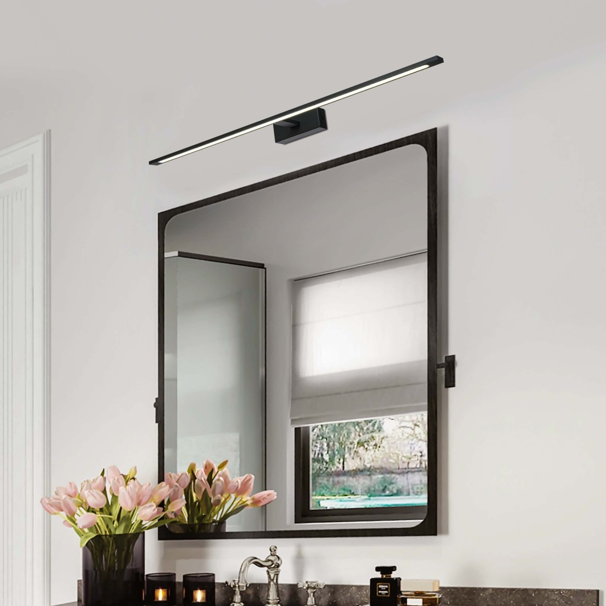 Light Prestige Isla kinkiet czarny XXL z IP44 CCT GS-LWB-32W BK CCT