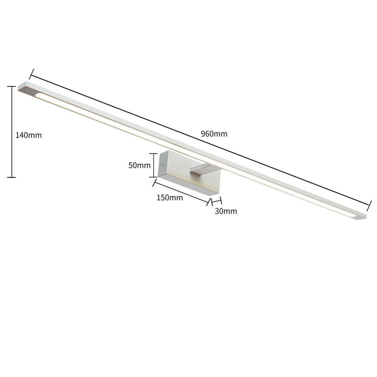 Light Prestige Isla kinkiet chrom XXL z IP44 CCT GS-LWB-32W CH CCT