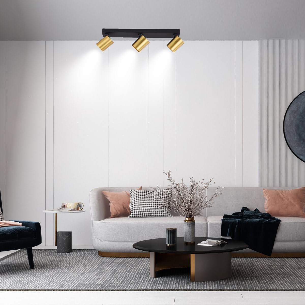 Light Prestige Snow 3 spot złoty LP-731/3W GD