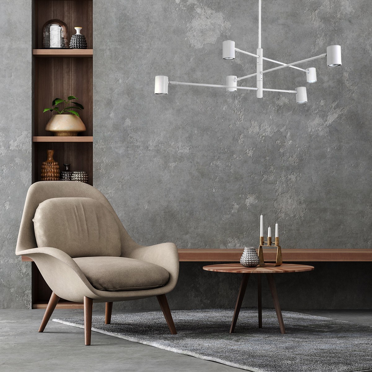 Light Prestige Snow 6 wiszący biały LP-731/6P WH