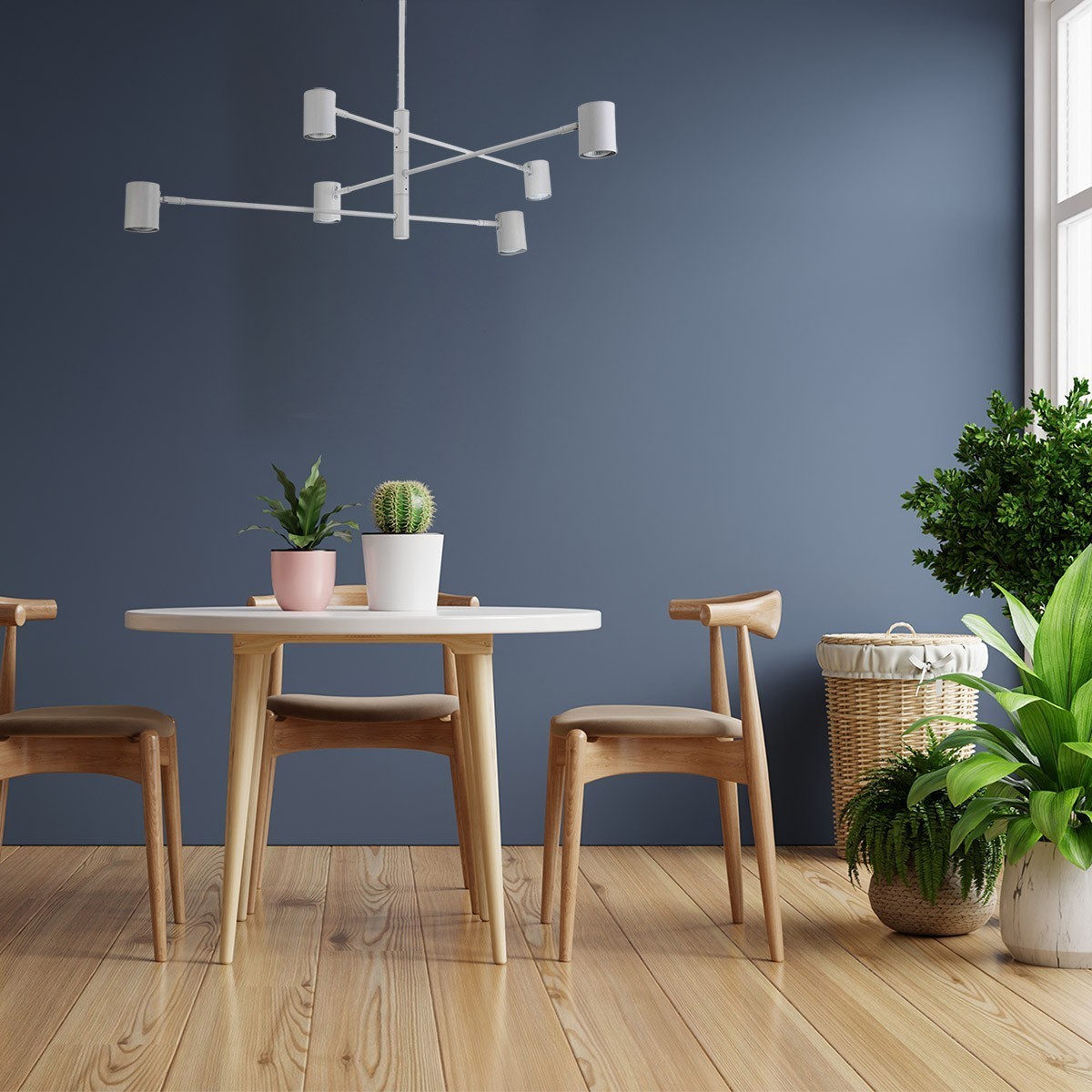 Light Prestige Snow 6 wiszący biały LP-731/6P WH