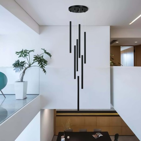 Light Prestige Lungo 7 czarna lampa wisząca LP-894/7P BK