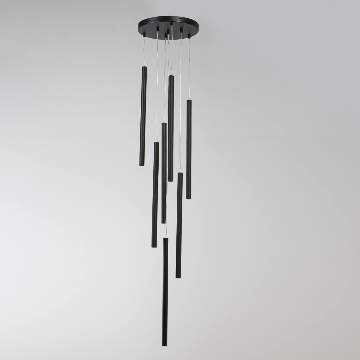 Light Prestige Lungo 7 czarna lampa wisząca LP-894/7P BK