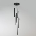 Light Prestige Lungo 7 czarna lampa wisząca LP-894/7P BK